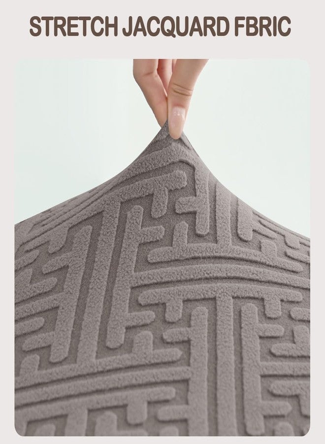 غطاء كرسي بار Bifaunvogel مع مساند ظهر، عبوة من 4 قطع، قابل للتمدد، مناسب لكراسي البار المرتفعة، قابل للغسل، مربع الشكل، دوار، غطاء مقعد كرسي بار، غطاء حماية كرسي بار متوسط الارتفاع، لون كاكي - Image 3